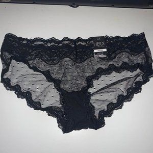 Heidi by Heidi Klum The Body Hipster New Mesh With Lace Panties - Black